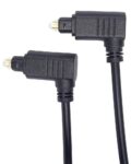 Optický kábel Toslink 90° - Toslink 90°, OD:4mm, 1m