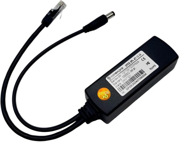 POE Conexpro GPOE-SPL-AT-12-24 Gigabitový splitter, 12V, 2A, 24W – Obrázok 2