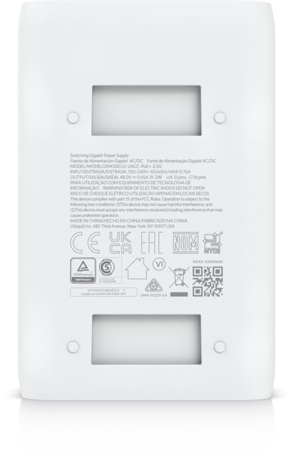POE Ubiquiti UniFi 2.5G PoE+ Adapter (30W) – Obrázok 4