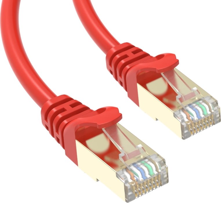 Patch-kabel-Conexpro-STP-CAT6A-025m-cerveny Patch kábel Conexpro STP, CAT6A, 0,25m, červený – Obrázok 1