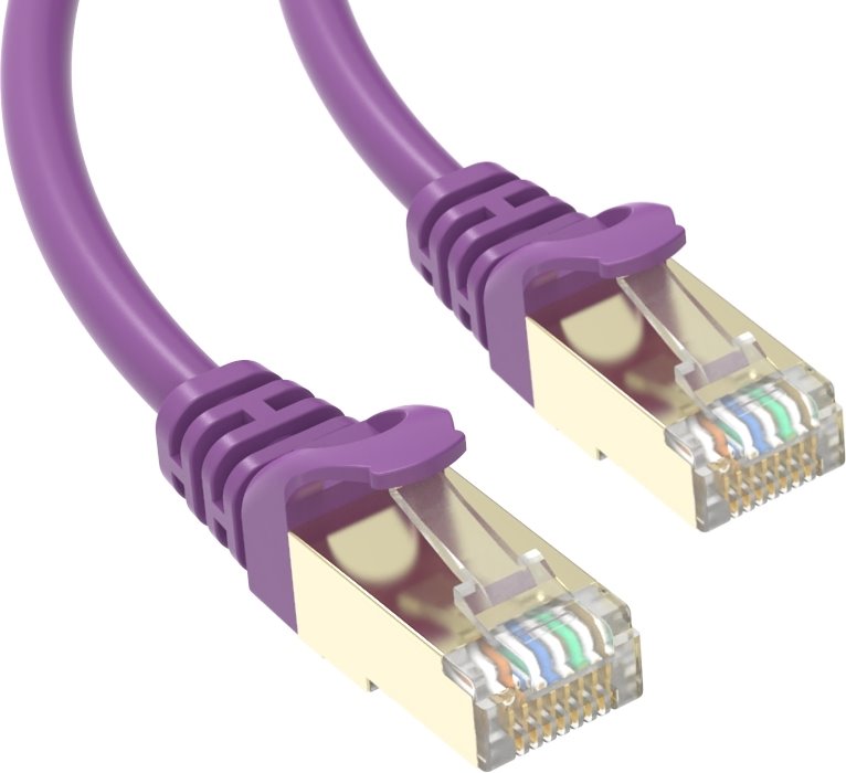 Patch-kabel-Conexpro-STP-CAT6A-025m-fialovy Patch kábel Conexpro STP, CAT6A, 0,25m, fialový – Obrázok 1