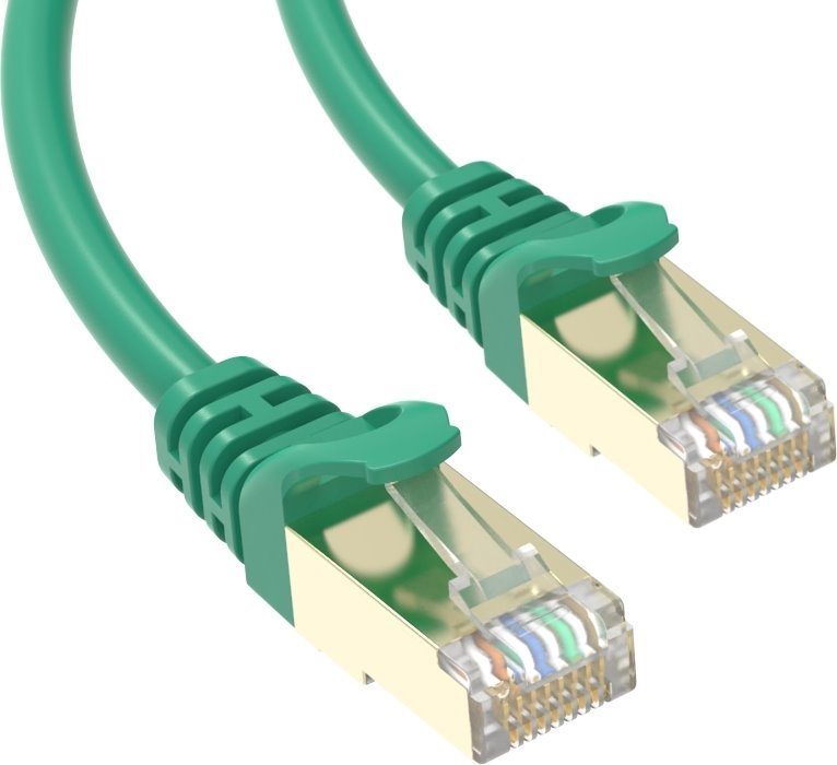 Patch-kabel-Conexpro-STP-CAT6A-2m-zeleny Patch kábel Conexpro STP, CAT6A, 2m, zelený – Obrázok 1