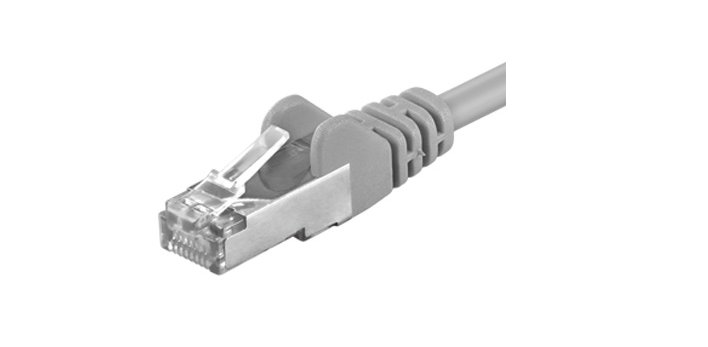 Patch-kabel-FTP-Cat-6-05m-sedy Patch kábel FTP Cat 6, 0,5m - šedý – Obrázok 1