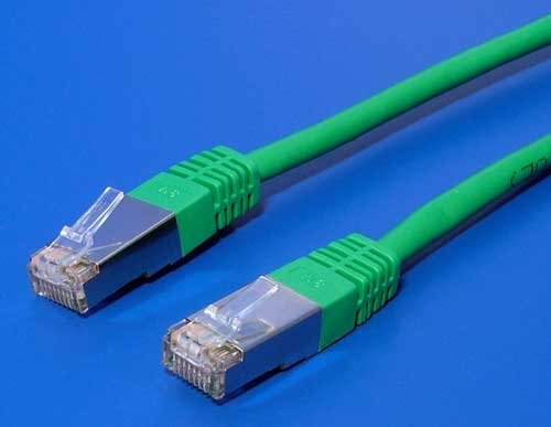 Patch-kabel-FTP-cat-5e-1m-zeleny Patch kábel FTP cat 5e, 1m - zelený – Obrázok 1