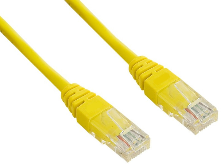 Patch-kabel-UTP-cat-5e-025m-zluty Patch kábel UTP cat 5e, 0,25m - žlutý – Obrázok 1