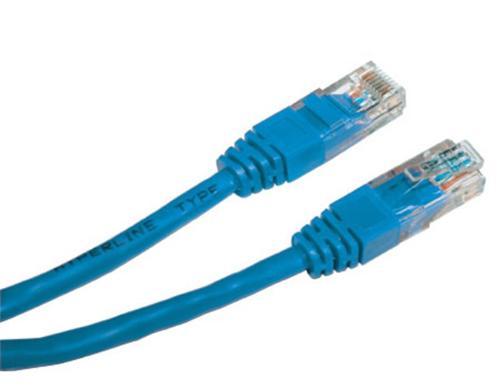 Patch-kabel-UTP-cat-5e-05m-modry Patch kábel UTP cat 5e, 0,5m - modrý – Obrázok 1