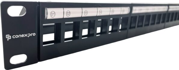 Patch panel Conexpro modulárny neosadený 24pozic, 1U – Obrázok 2