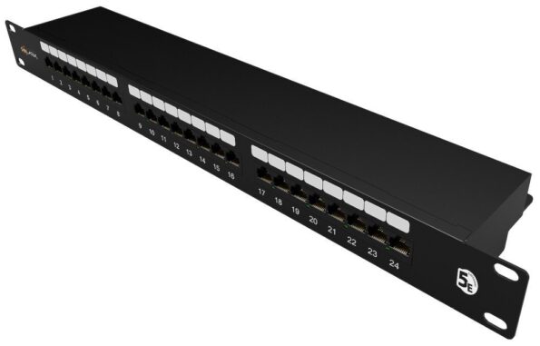 Patch panel Solarix SX24-5E-STP-BK-N 24 x RJ45 CAT5E STP čierny 1U – Obrázok 2