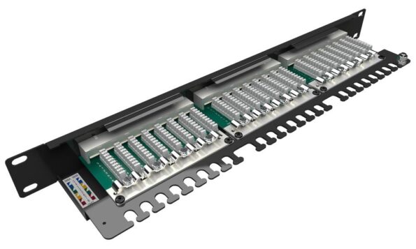 Patch panel Solarix SX24-5E-STP-BK-N 24 x RJ45 CAT5E STP čierny 1U – Obrázok 4