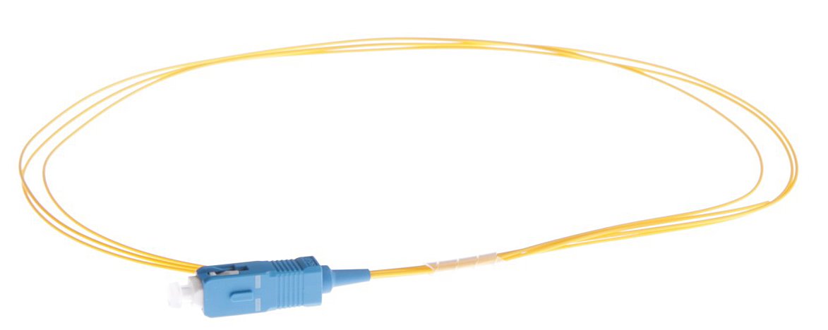Pigtail-opticky-SC-9125-1m-SM-09mm Pigtail optický SC 9/125 1m SM, 0,9mm – Obrázok 1