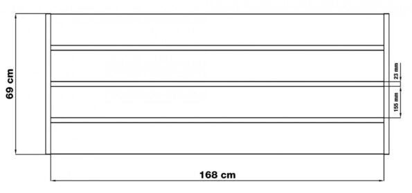 Plotové polia  G21 Reno 168x69 cm, antracitové – Obrázok 5