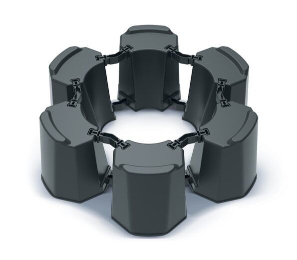 Podstavec Prosperplast na sud MODULAR BASECAN SET – antracit – Obrázok 2