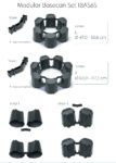 Podstavec Prosperplast na sud MODULAR BASECAN SET – antracit