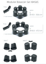 Podstavec Prosperplast na sud MODULAR BASECAN SET – antracit
