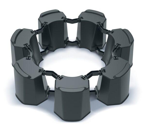 Podstavec Prosperplast na sud MODULAR BASECAN SET – antracit – Obrázok 3