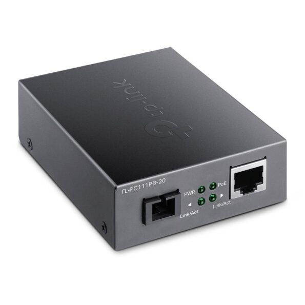 Prevodník TP-Link FC111PB-20 Transceiver, WDM, SM, 10/100Mbps, PoE, 20km – Obrázok 2