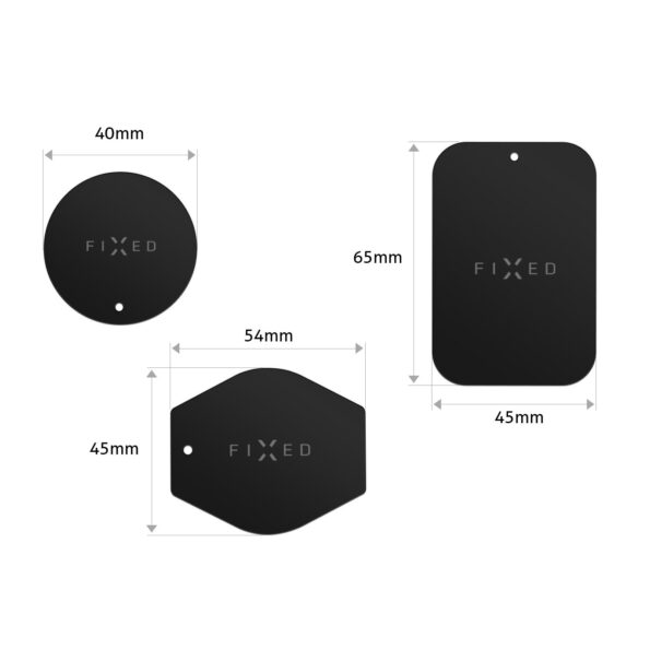 Príslušenstvo FIXED Icon Plates sada náhradných plieškov k magnetickým držiakom, čierna – Obrázok 2