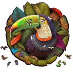 Puzzle EscapeWelt drevené, Tukan, 200 dielikov – Obrázok 12