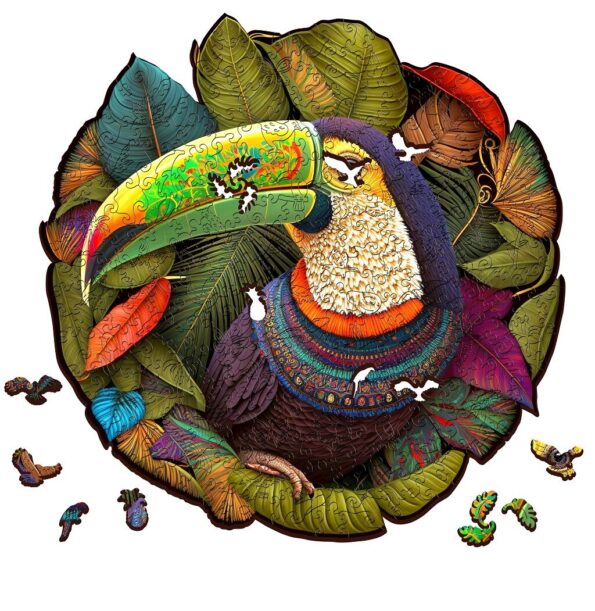 Puzzle EscapeWelt drevené, Tukan, 200 dielikov – Obrázok 12