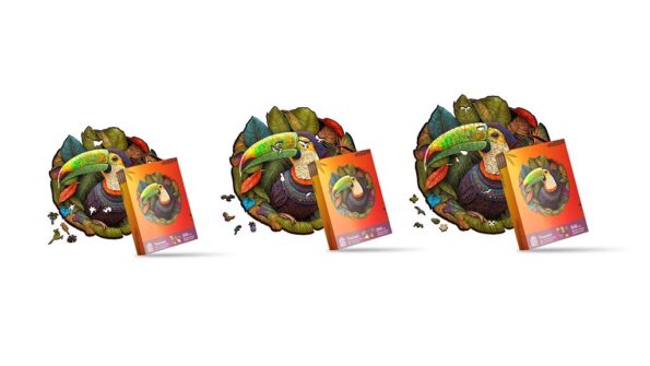 Puzzle EscapeWelt drevené, Tukan, 200 dielikov – Obrázok 3