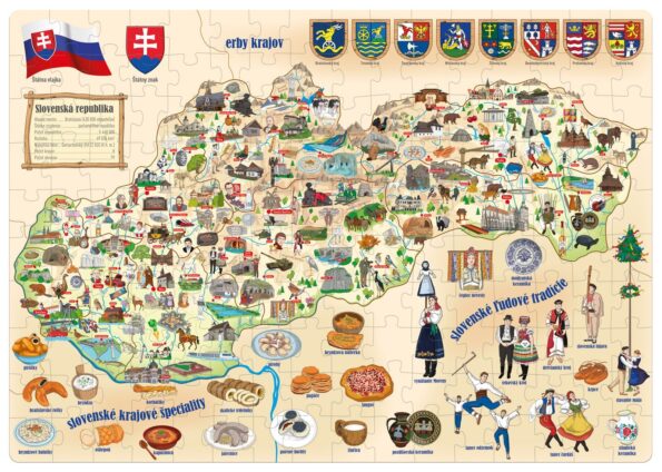 Puzzle Popular - Mapa Slovenska, 160 ks – Obrázok 2