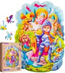 Puzzle Puzzler Puzzler drevené, farebné - Statočný rytier