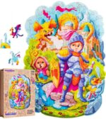 Puzzle Puzzler Puzzler drevené, farebné - Statočný rytier