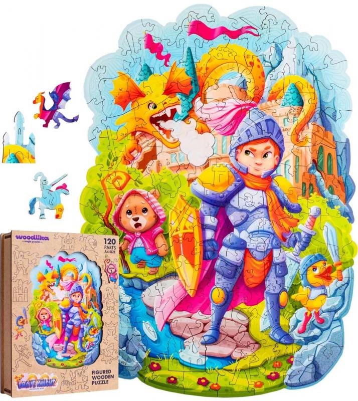 Puzzle-Puzzler-Puzzler-drevene-farebne-Statocny-rytier Puzzle Puzzler Puzzler drevené, farebné - Statočný rytier – Obrázok 1