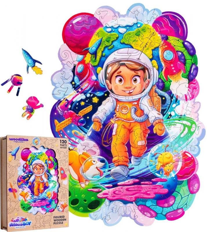 Puzzle-Puzzler-Puzzler-drevene-farebne-Vesmirny-dobrodruh Puzzle Puzzler Puzzler drevené, farebné - Vesmírny dobrodruh – Obrázok 1