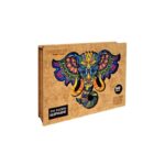 Puzzle Puzzler drevené, farebné – Posvätný slon – Obrázok 2