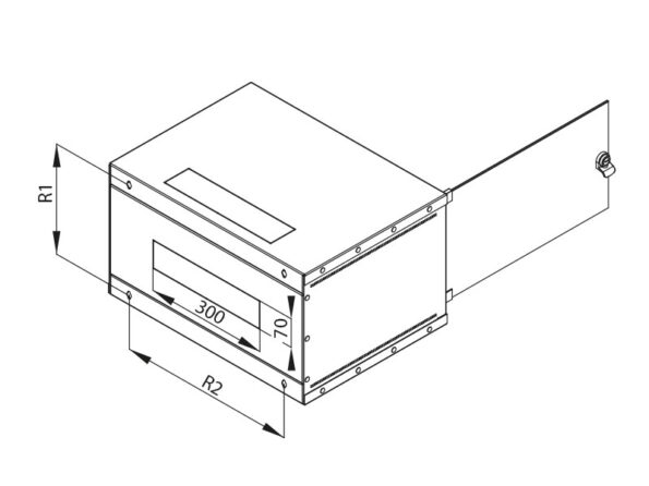 Rack Triton 19" 9U/400mm, FLAT-PACK (rozložený), prosklené dveře, šedý – Obrázok 3