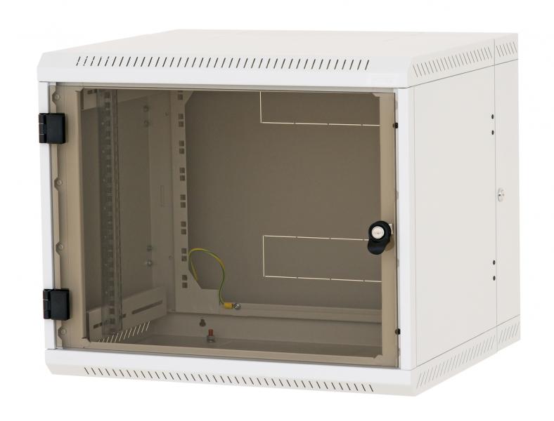 Rack-Triton-19-dvojdilny-9U500mm-prosklene-dvere-sedy Rack Triton 19" dvojdílný 9U/500mm prosklené dveře, šedý – Obrázok 1