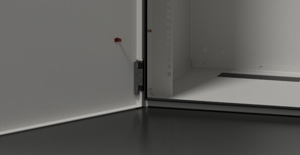Rack Typ 3-6U/400 plechové dveře, šedý, IP66 – Obrázok 2