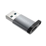 Redukcia FIXED Link USB-C na USB-A, sivá