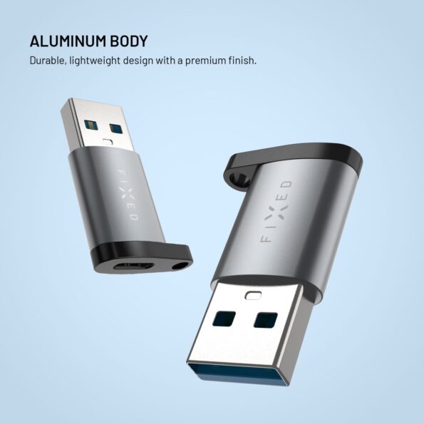 Redukcia FIXED Link USB-C na USB-A, sivá – Obrázok 5