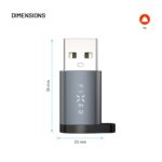 Redukcia FIXED Link USB-C na USB-A, sivá – Obrázok 6