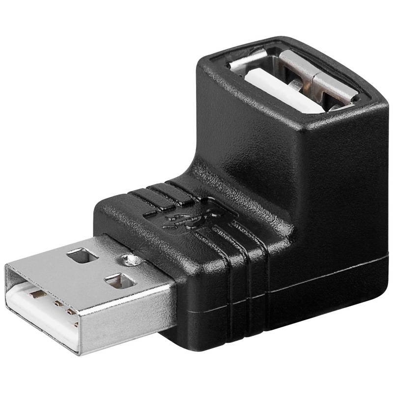 Redukcia-USB-A-A-MaleFemale-90° Redukcia USB A-A, Male/Female 90° – Obrázok 1