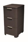 Regál Curver Style 3x14L so šuplíkmi tmavě hnědý