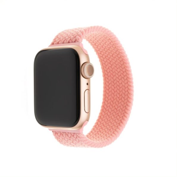 Remienok FIXED Nylon Strap elastický nylonový pre Apple Watch 38/40mm, veľkosť L, ružový – Obrázok 2