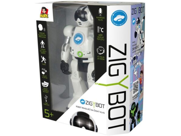 Robot MaDe Zigybot Robot s funkciou času, černá – Obrázok 6