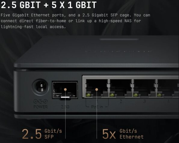 RouterBoard Mikrotik RouterBOARD E62iUGS-2axD5axT, hAP ax S – Obrázok 5