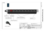 Rozvodný panel Triton 19" 1U 8x 220V-2m včetně vaničky s vypínačem – Obrázok 3