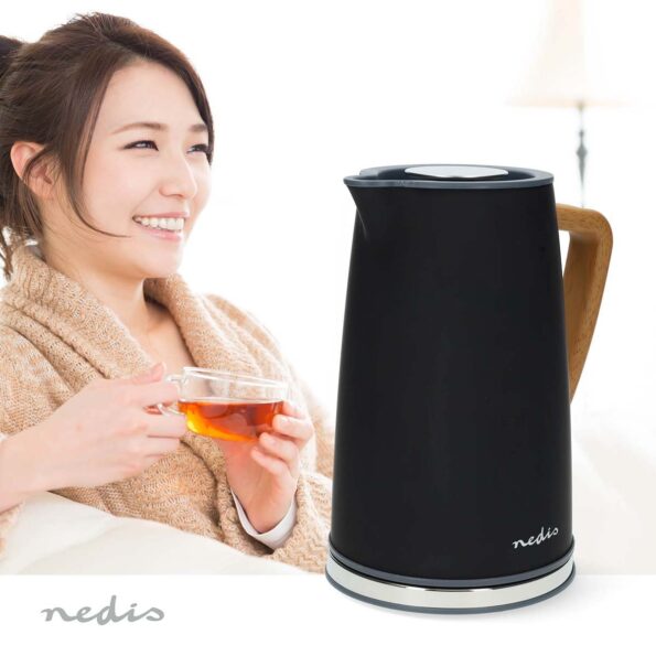 Rýchlovarná kanvica Nedis KAWK510EBK Soft-Touch, čierna – Obrázok 2