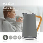Rýchlovarná kanvica Nedis KAWK510EGY Soft-Touch, šedá – Obrázok 4