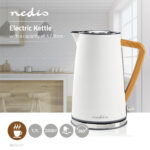 Rýchlovarná kanvica Nedis KAWK510EWT, Soft-Touch, biela – Obrázok 5