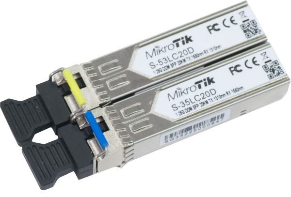 SFP-modul-Mikrotik-S-3553LC20D-WDM-par-SM-1.25G-20km SFP modul Mikrotik S-3553LC20D WDM, pár, SM, 1.25G (20km) – Obrázok 1