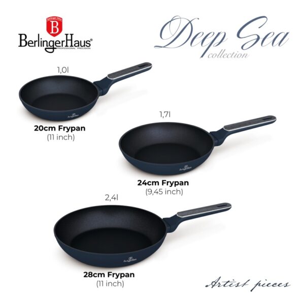 Sada Berlingerhaus panví s titánovým povrchom 3 ks Deep Sea Collection – Obrázok 3