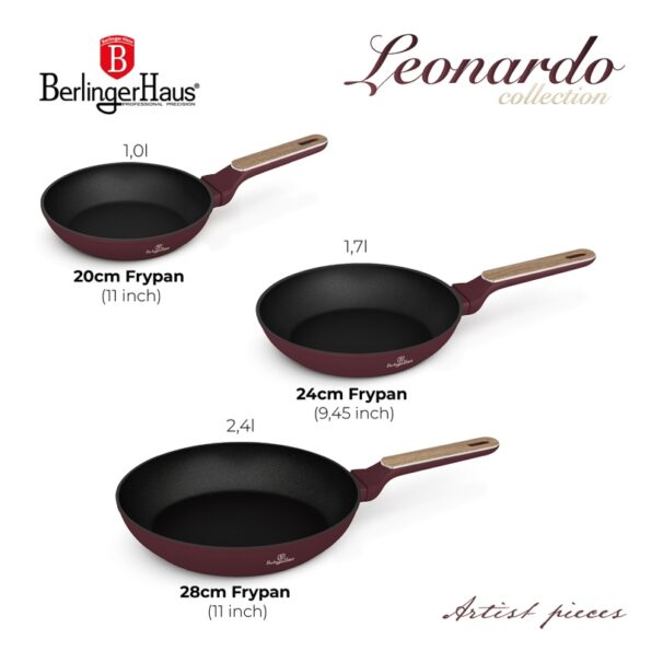 Sada Berlingerhaus panvice s titanovým povrchom 3 ks Leonardo Nordic Collection – Obrázok 2