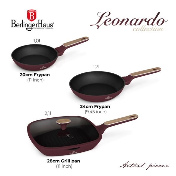 Sada Berlingerhaus panvice s titanovým povrchom 4 ks Leonardo Nordic Collection – Obrázok 3