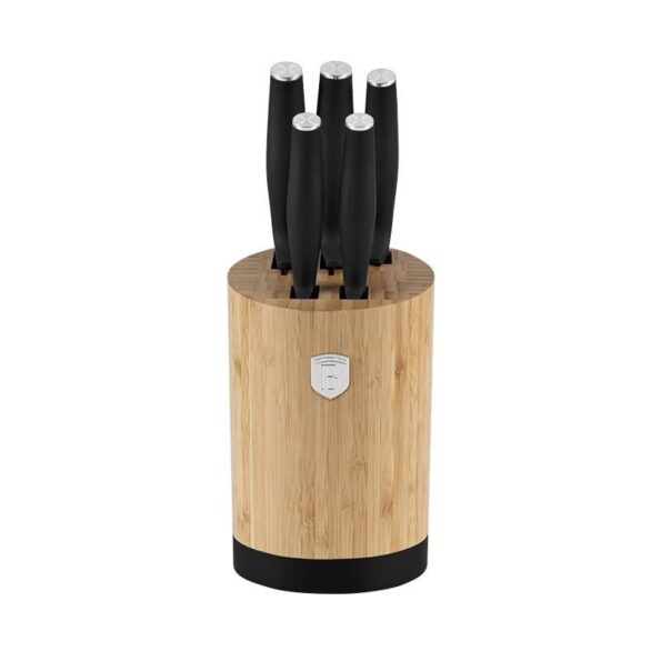 Sada nožov Berlingerhaus se stojanem Bamboo 6 ks Matte Black Collection – Obrázok 3